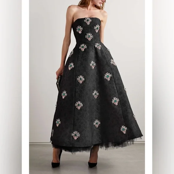 CAROLINA HERRERA
Strapless crystal-embellished embroidered cloqué gown - Picture 10 of 12